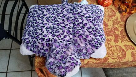 Purple cheetah pillow pet