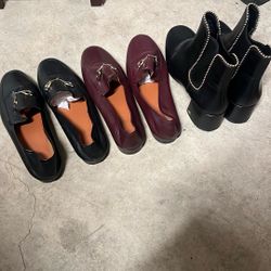 3 Pairs Of Coach Loafers And Boots 3 For $45