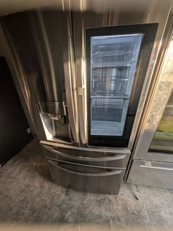 LG THINQ STAINLESS STEEL DOOR IN DOOR SMART 4 DOOR REFRIGERATOR with ice plus