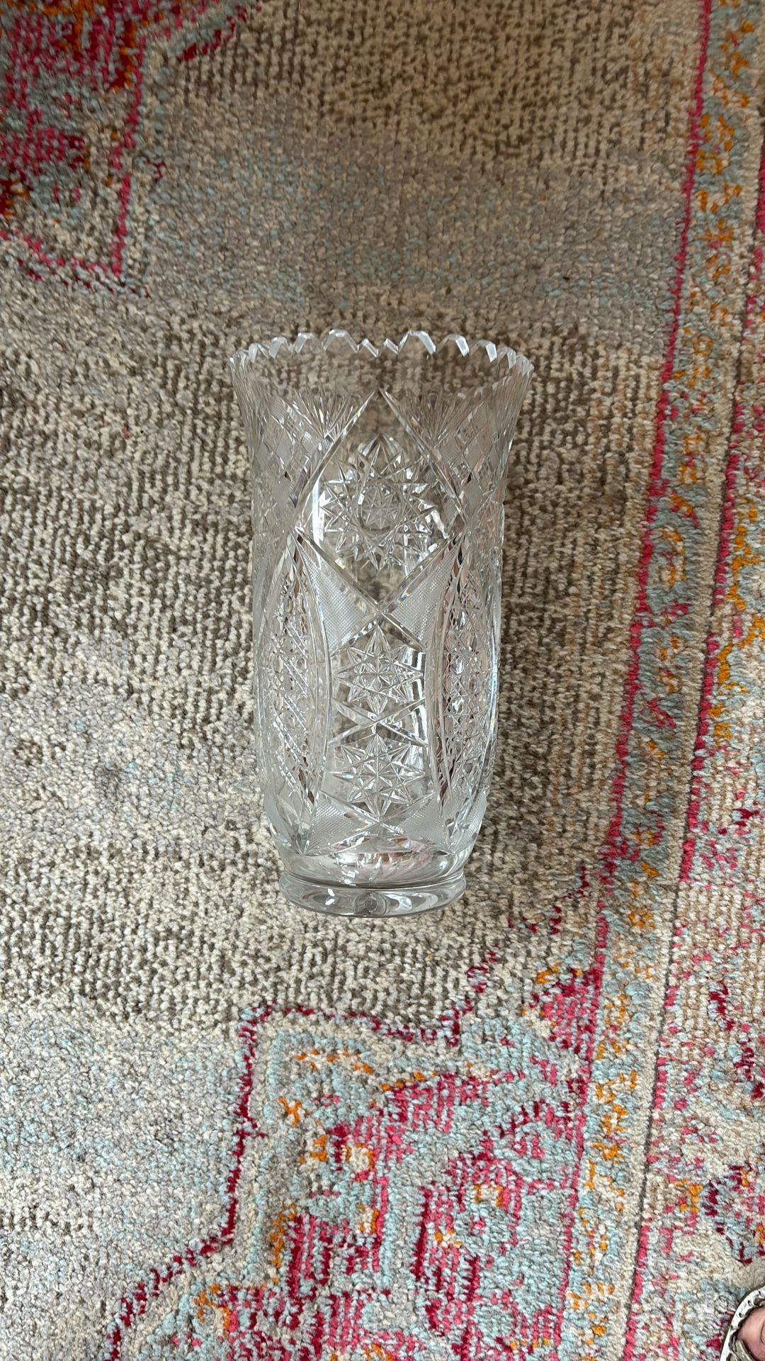 Vintage Crystal Vase From Poland.