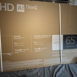 Unopened LG 65 Inch Screen  Smart Tv  4k 