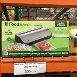 FoodSaver Preserve Vacuum Sealer = Special Value 14. Pieces  Starter Kit with Vacuum Seal Roll and Bags