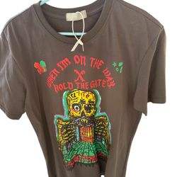 NWT    Yeezy Men's XL Gray Graphic Print Hip Hop T-Shirt Short Sleeve NWT Boots Size 8 Waterproof Non-Slip Ankle; NEW