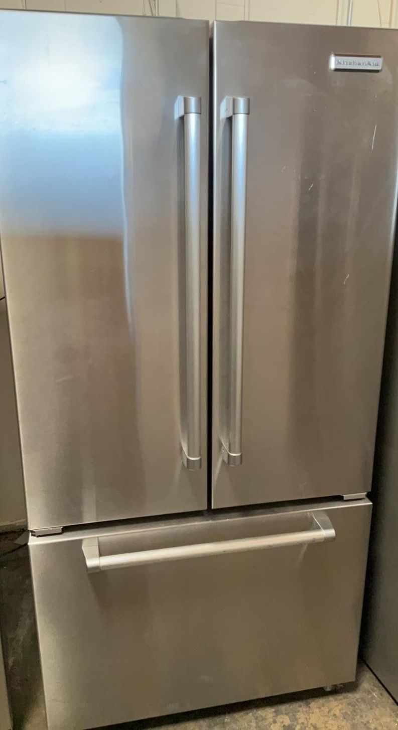Kitchen Aid 3 Door Stainless Steel Fridge