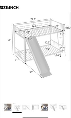 Twin bunk beds with Slide