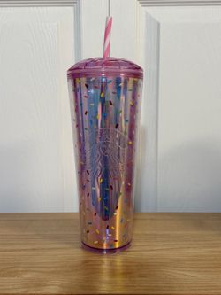 Starbucks Disney Collab Iridescent Sprinkle Cold Cup Tumbler
