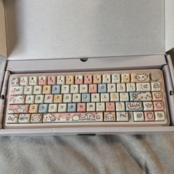 Pink Cidoo Nebula Custom Mechanical Keyboard