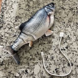 Cat Toys Flopping Fish with SilverVine and Catnip, Moving Cat Kicker, Floppy Wiggle Fish for Small Dogs, Interactive Motion Kitten Exercise Toys, Mice