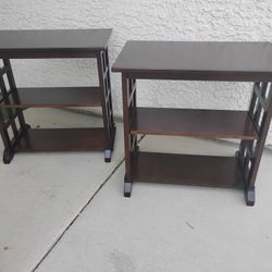 2  Signature by Ashley Furniture Signature Design - Braunsen Chairside End Table 2 Shelves Contemporary $75 EA 