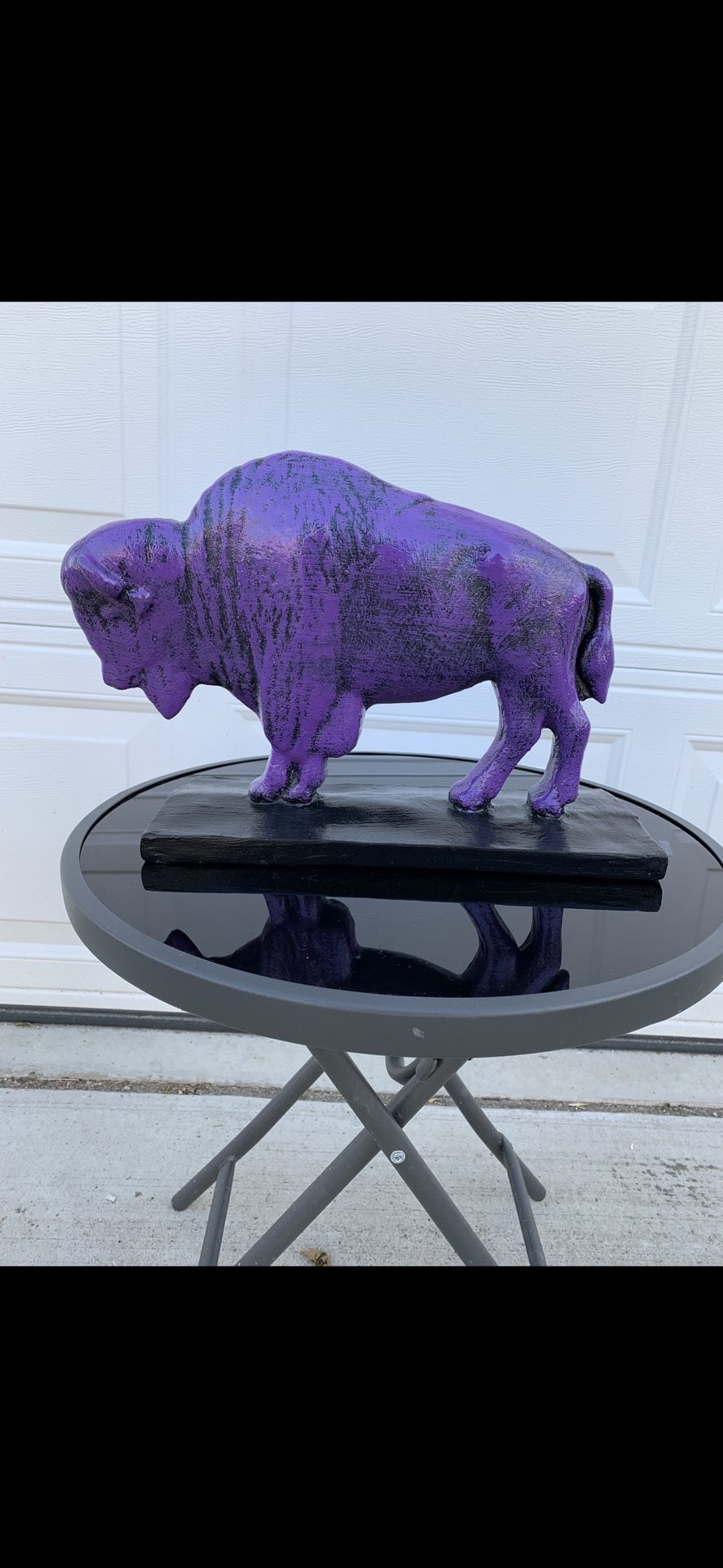 The purple buffalo Statue