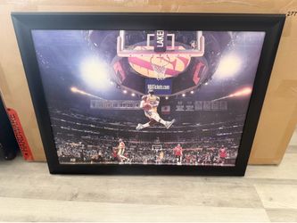 LeBron wood framed canvas photo