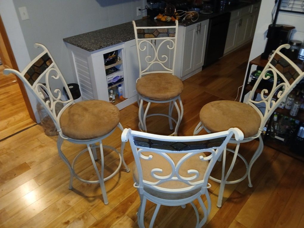 Heavy Wooden Bar Stools 