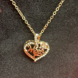 gold necklace with mom name
