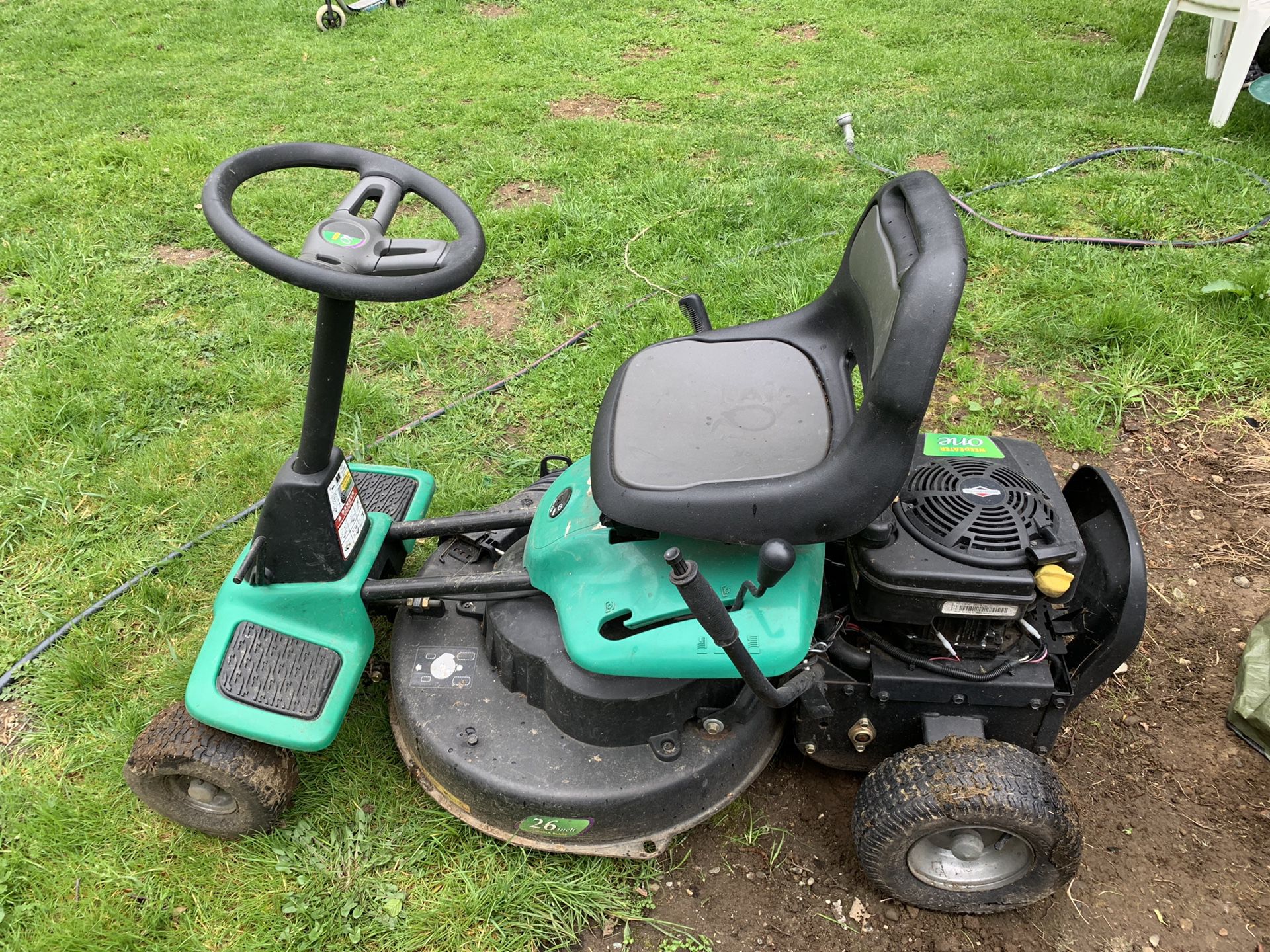 Weed eater one 875 series Riding mower