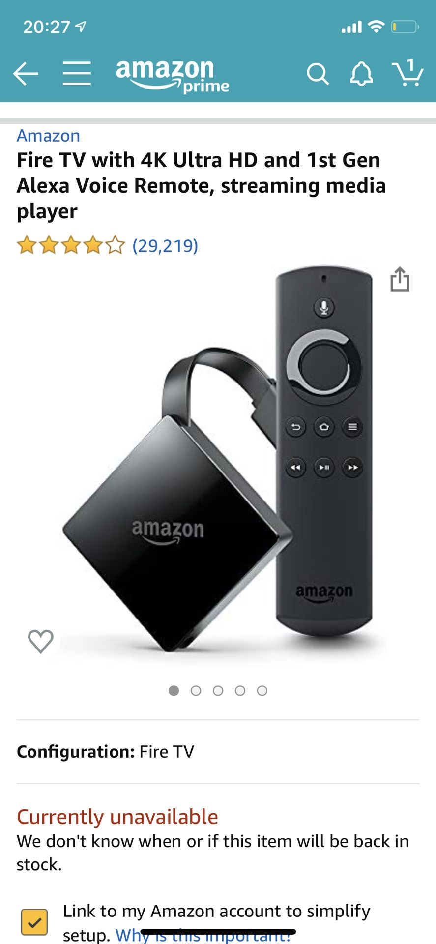 Fire tv with 4K Ultra HD media player