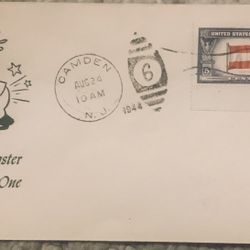Rare WW2 Exit Gangster No.1 Used Envelope Aug,1944 With 5 Cent U S Postage Stamp