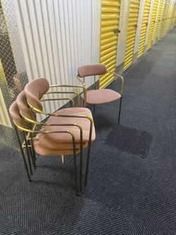 Pink Velvet Dinning Chairs