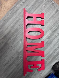 Red HOME Sign
