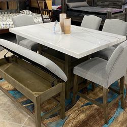 Dining Table with Bench and Storage/ Table with Chairs/ Dining Chairs/ Dining Table with 4 Chairs and Bench/ Dining Table with 6 Chairs and Bench/ Cus