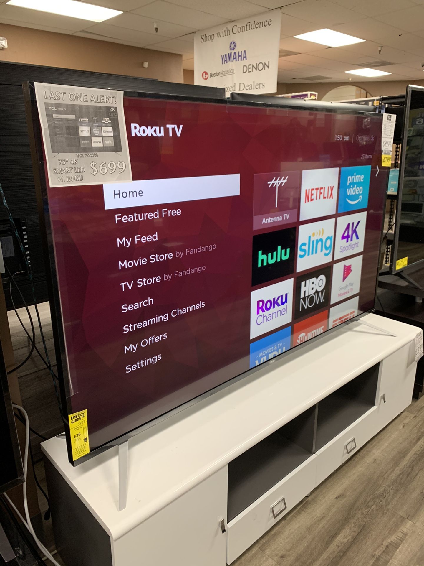 WEEKEND SPECIAL! $699 75 INCH TCL 4K SMART ROKU LED TV- BAD CREDIT/NO CREDIT? NO PROBLEM!