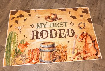 My first rodeo backdrop (not paper)