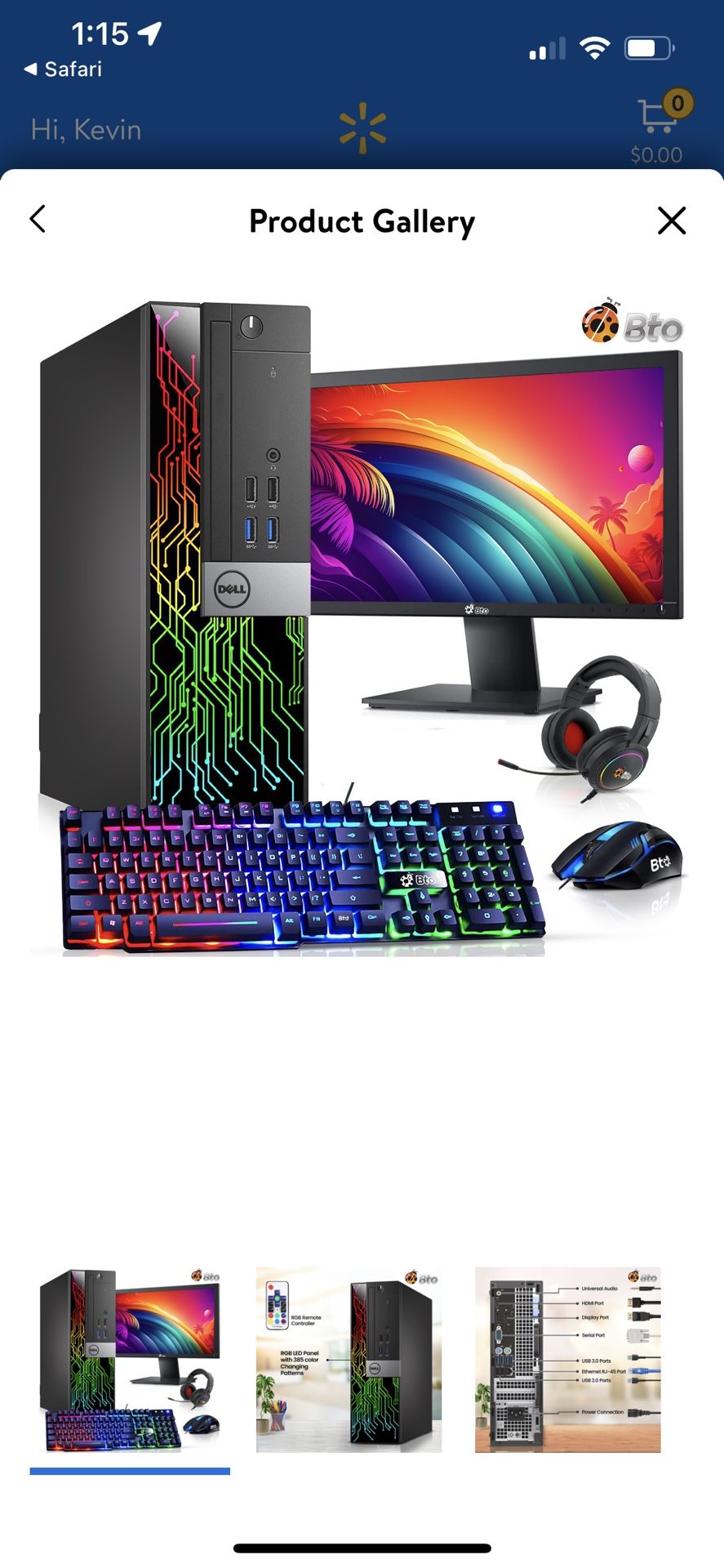 Dell Optiplex Small Desktop Computer (SFF) Pc| Quad Core Intel i5 (3.2 GHz) | 16GB DDR3 RAM | 512GB SSD| 24 Inch monitor| RGB Gaming Keyboard & Mouse 