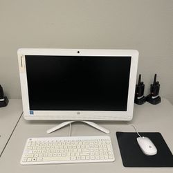 2 HP All-In-One Desktop Computers 