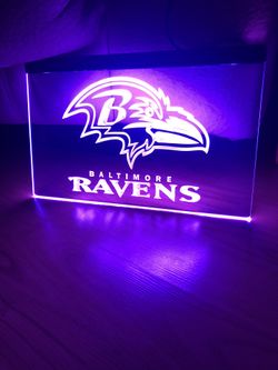 BALTIMORE RAVENS LED NEON LIGHT SIGN 8x12
