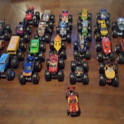 Lot of 27 Diecast Hot Wheels Monster Trucks