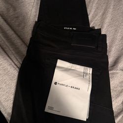 Black Purple Skinny Jeans