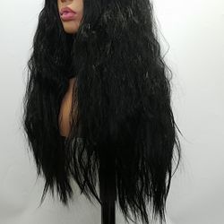 Long Black Wavy Wig