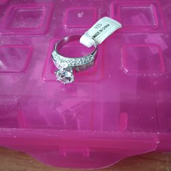 Ring crystal silver plated