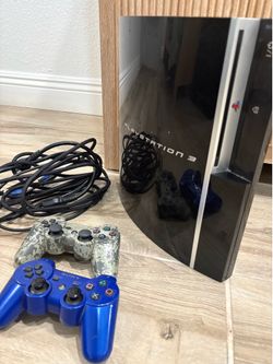 PlayStation 3 with 2 Controllers and cables