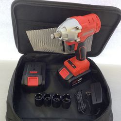 20 Volt Cordless 1/2 Impact With 2 Lithium Ion Rechargeable Batteries 