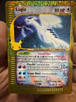 Lugia Crystal Type Pokémon Card 149/144
