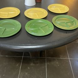 Fiesta Vintage Divided Plates: Price Is Per Plate