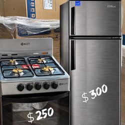 Conjunto Nuevo Sellado En Su Caja/ Estufa De Gas Propano Y Refrigerador/ Contactar Para Más Detalles 