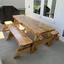 8 FT Table, 2 Benches 