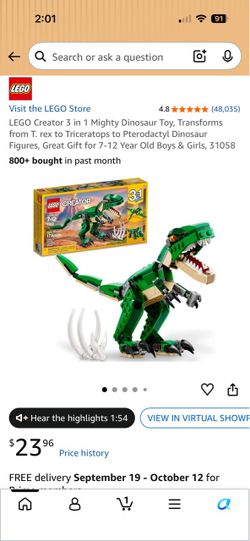 LEGO Creator 3-in-1 Mighty Dinosaur Set 31058