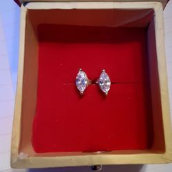 1ct Marquise Cut Lab Created Diamond Stud Earrings