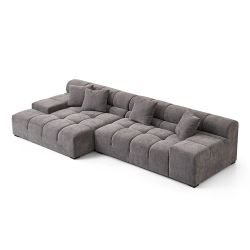 Midtown Sectional Graphite DARK Grey LEFT