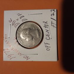 R A R E Coin Quarter 1977. DDR/DD F. Off Center.#122.