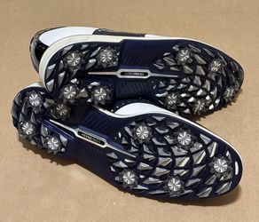 FootJoy Dryjoys Premiere Series Wilcox Men’s 11.5M Navy White Leather Golf Shoes FootJoy DryJoys Premiere Series Wilcox Golf Shoes White Navy  main image 4