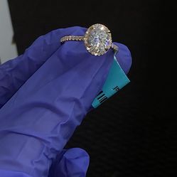 10k Gold with moissanite diamond Ring