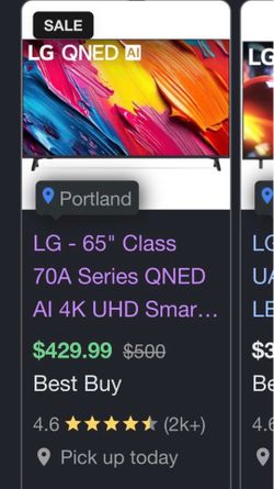 LG 65” TV (only 1 year old)