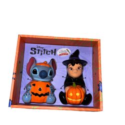 Disney Lilo & Stitch Halloween Ceramic Salt & Pepper Shakers