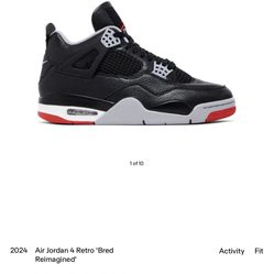 2024 Air Jordan 4 Retro 'Bred Reimagined