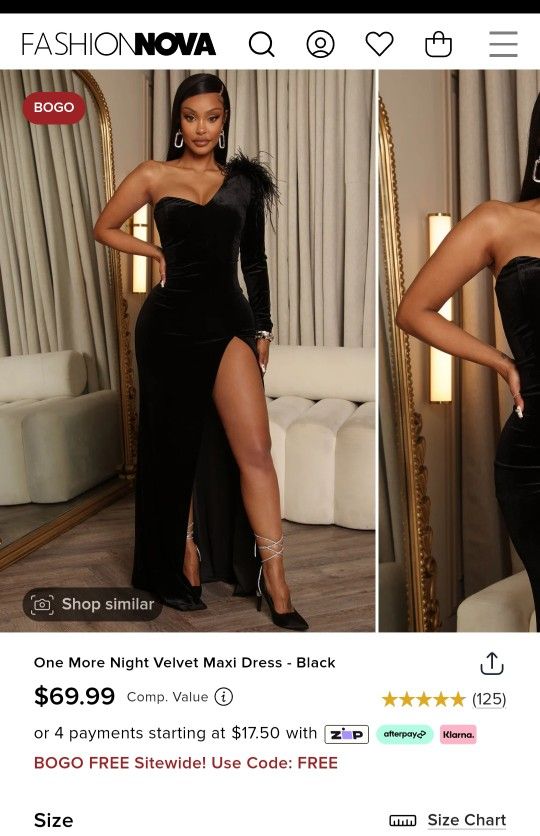 BLACK DRESS VELVET