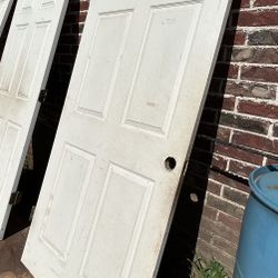 Indoor Solid White Wood Door