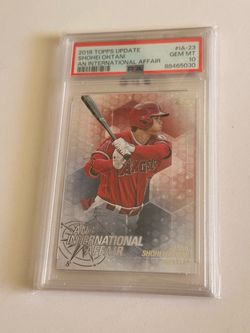 2018 TOPPS UPDATE SHOHEI OHTANI ROOKIE CARD PSA 10